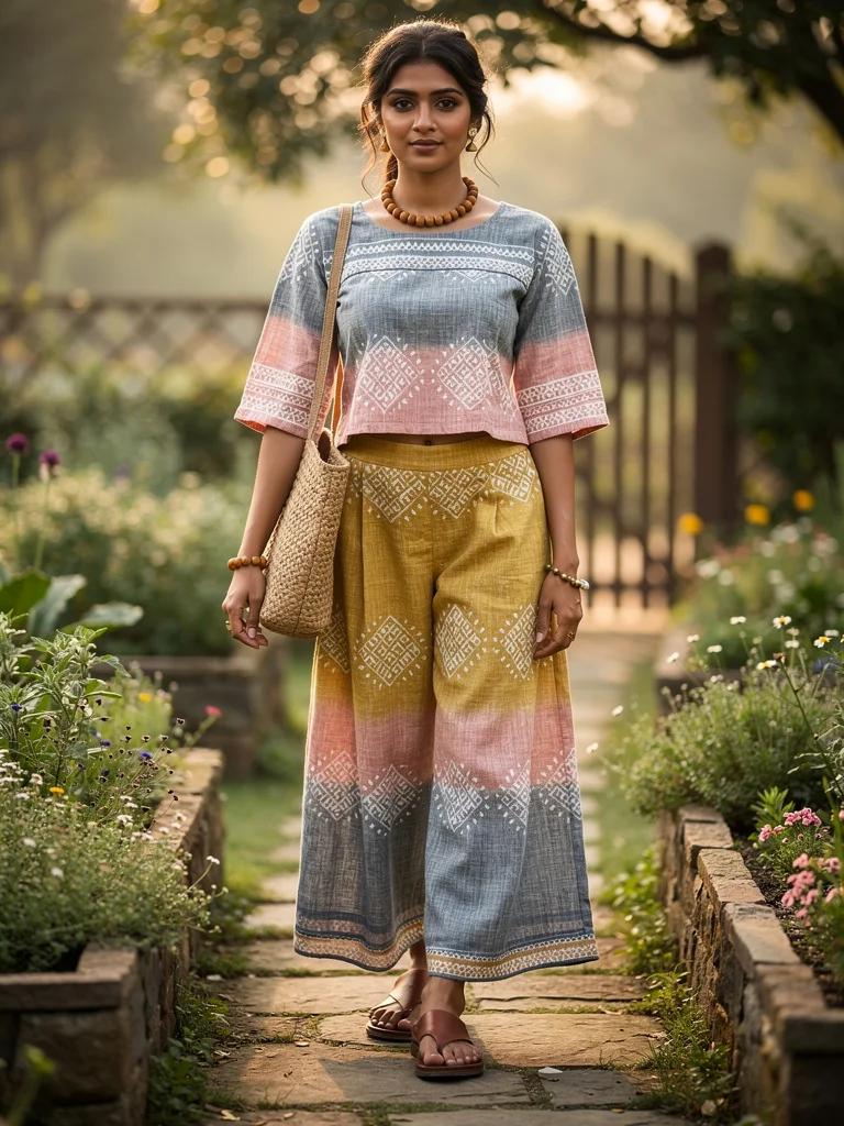 Dharti — Natural-Dyed Cotton Co-ord Set in Earthy Tones | Dharaa Collection by Varsha Sharma