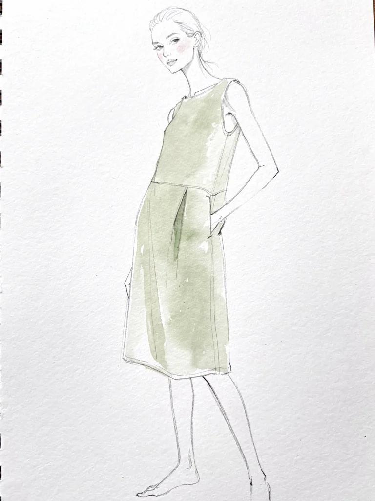 Fashion sketch for the Kavya collection by Varsha Sharma
