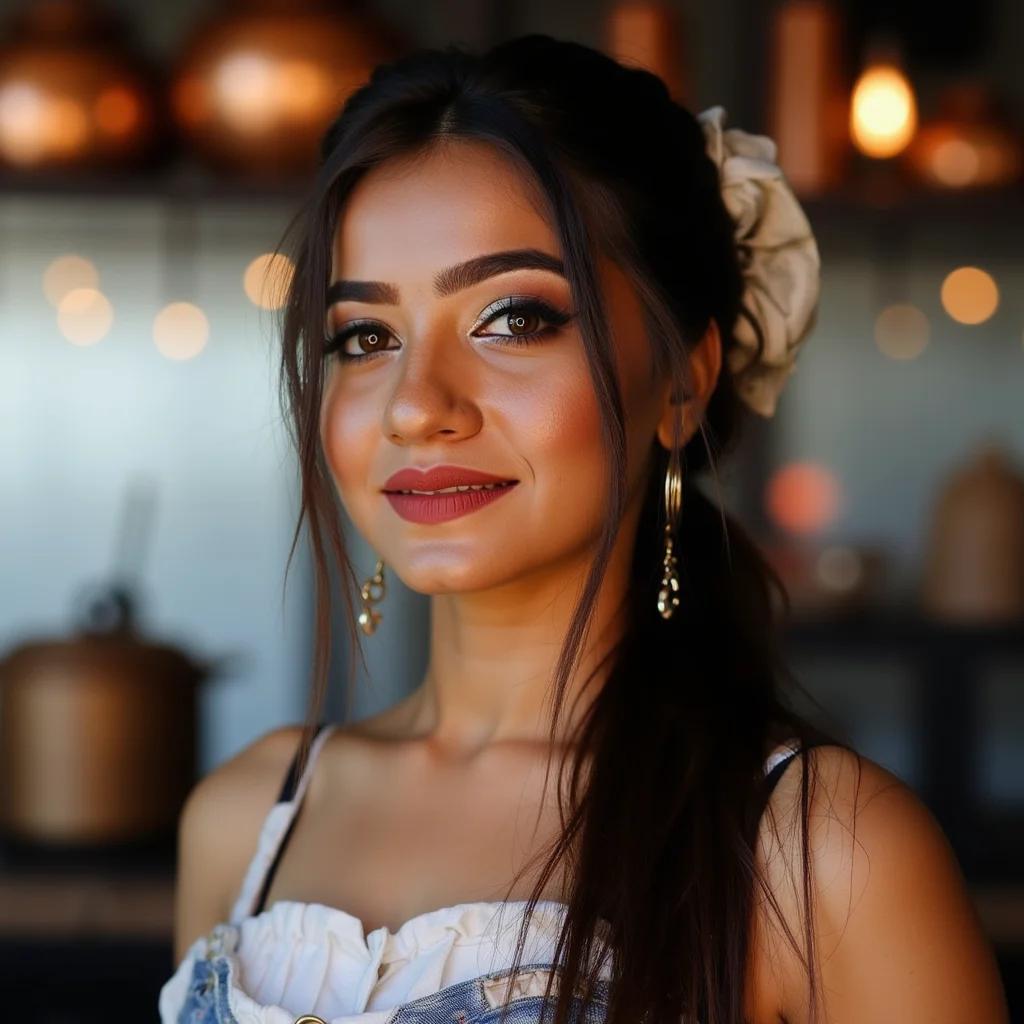 Varsha Sharma in the atelier