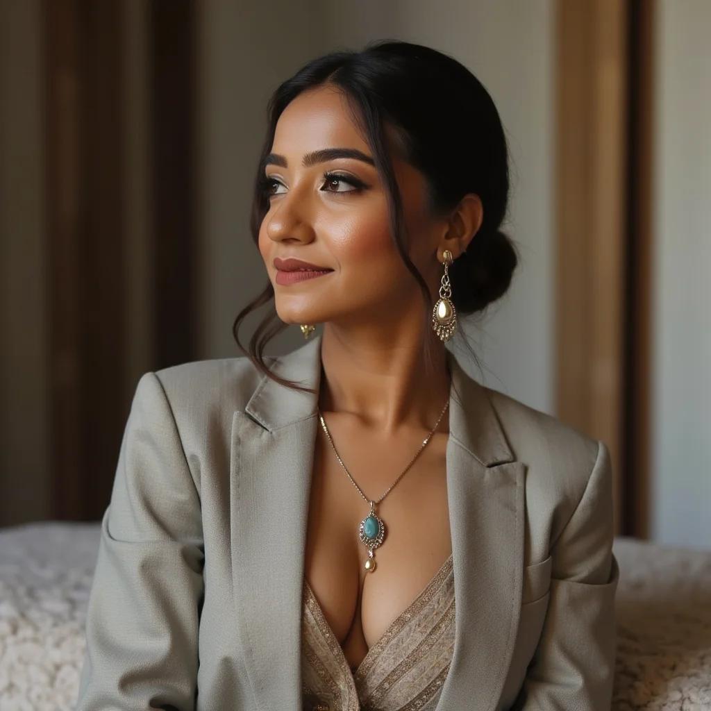 Varsha Sharma � editorial portrait in heritage couture